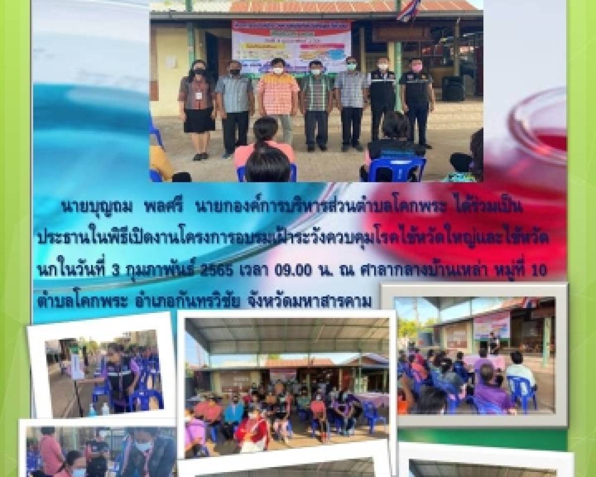 โครงการอบรมเฝ้าระวังควบคุมโรคไข้หวัดใหญ่และไข้หวัดนก
